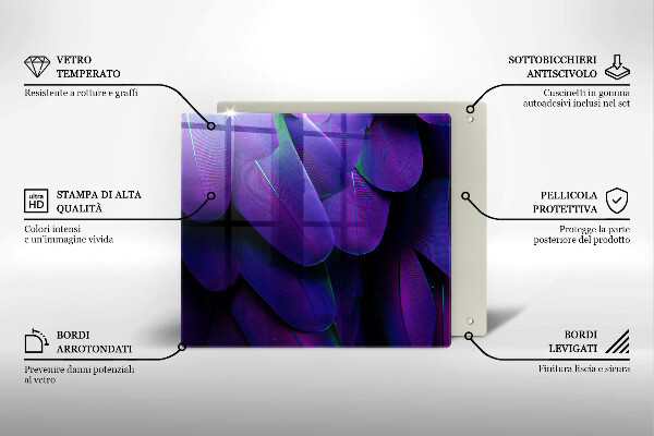 Kitchen worktop saver Neon feathers