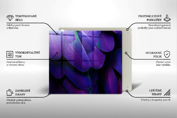 Kitchen worktop saver Neon feathers