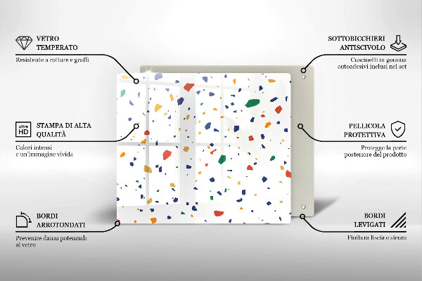 Induction hob cover Colored gres