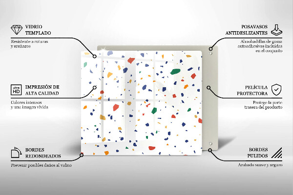 Induction hob cover Colored gres