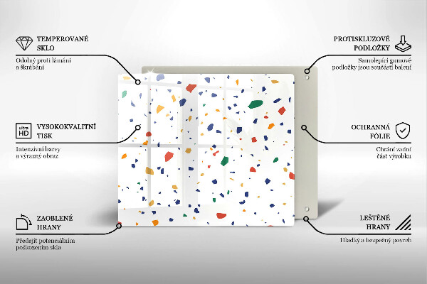 Induction hob cover Colored gres