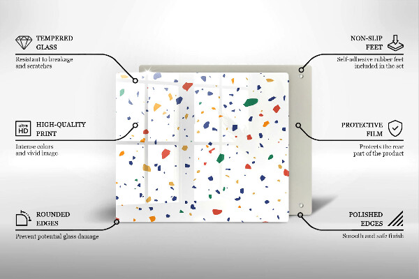 Induction hob cover Colored gres