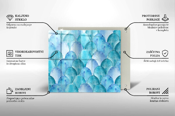 Kitchen worktop cover Watercolor scales