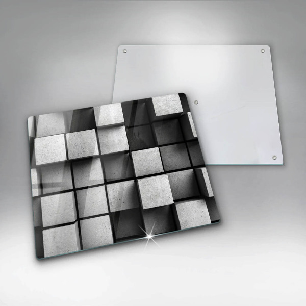 Glass kitchen board 3D geometry background