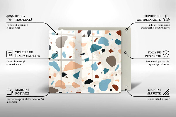 Glass kitchen board Decorative stone stone