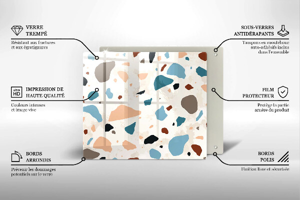 Glass kitchen board Decorative stone stone