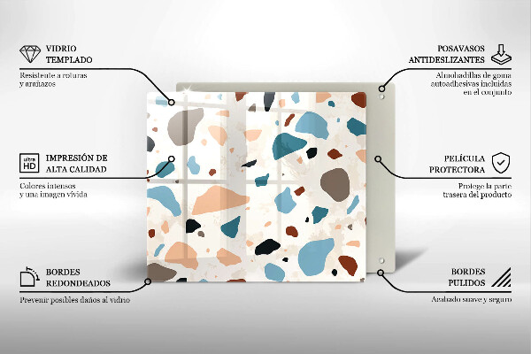 Glass kitchen board Decorative stone stone