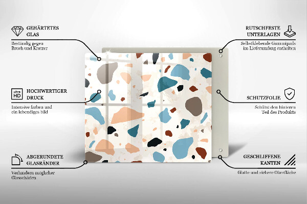 Glass kitchen board Decorative stone stone