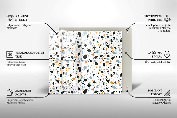 Glass kitchen board Decorative stone stone