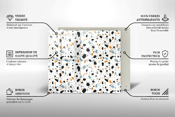 Glass kitchen board Decorative stone stone