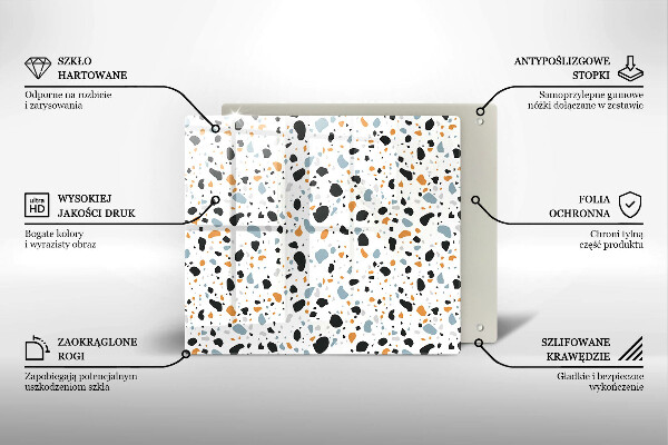 Glass kitchen board Decorative stone stone