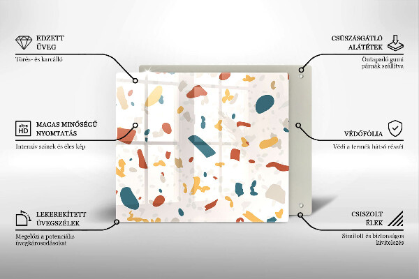 Glass kitchen board Decorative stone stone