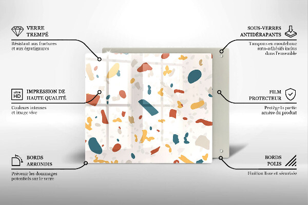 Glass kitchen board Decorative stone stone