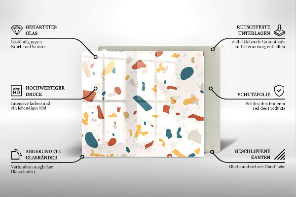 Glass kitchen board Decorative stone stone