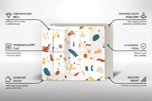 Glass kitchen board Decorative stone stone