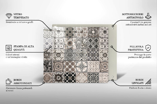 Kitchen worktop saver Decorative tiles