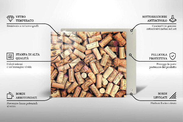 Worktop saver Wine corks pattern