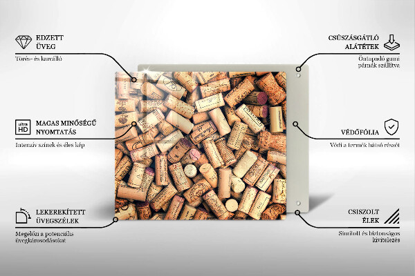 Worktop saver Wine corks pattern