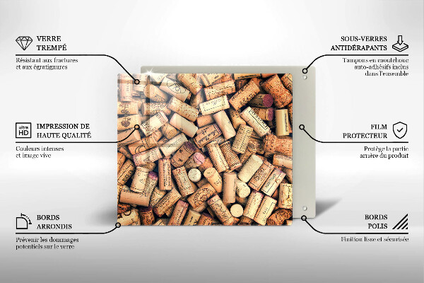 Worktop saver Wine corks pattern
