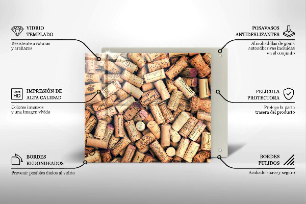 Worktop saver Wine corks pattern