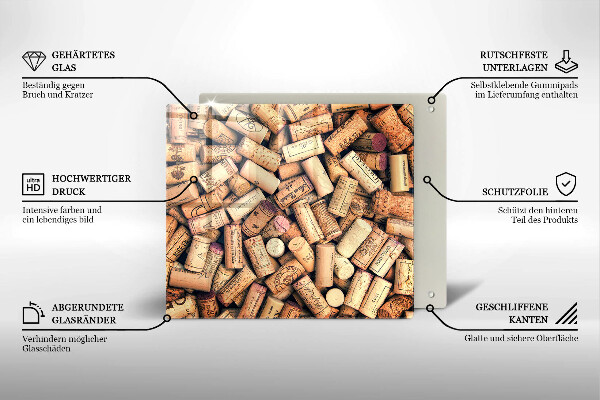 Worktop saver Wine corks pattern