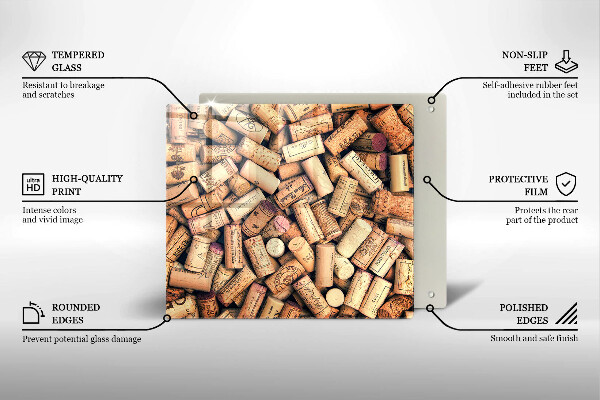 Worktop saver Wine corks pattern