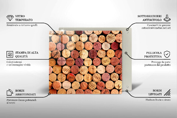Worktop saver Wine corks pattern