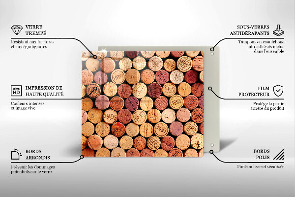 Worktop saver Wine corks pattern