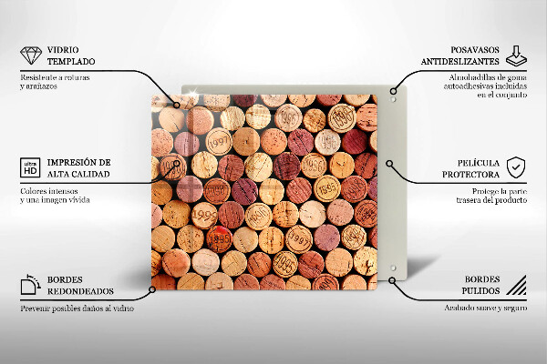 Worktop saver Wine corks pattern
