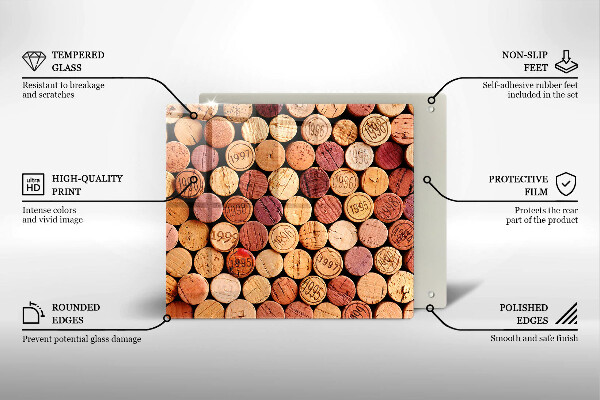 Worktop saver Wine corks pattern