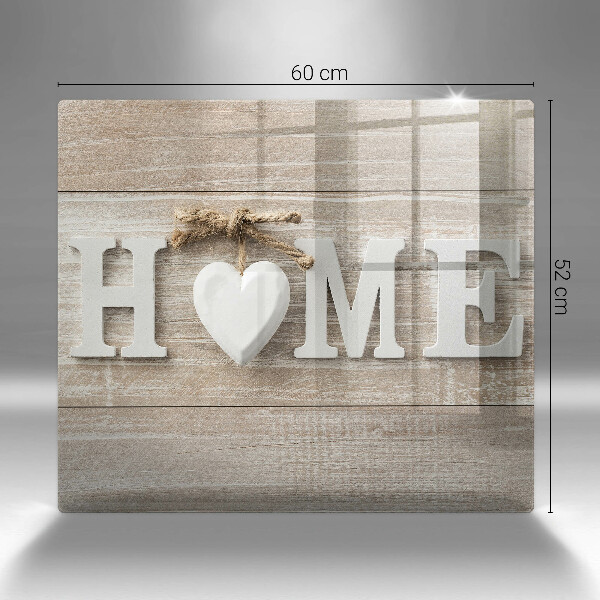 Kitchen worktop saver Boards and the inscription Home