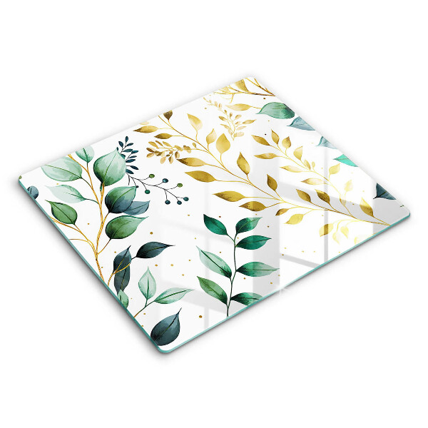 Kitchen worktop saver Green and golden leaves