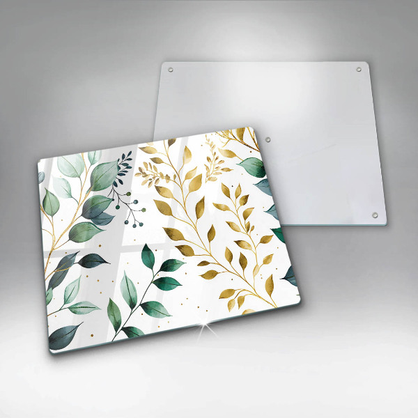 Kitchen worktop saver Green and golden leaves