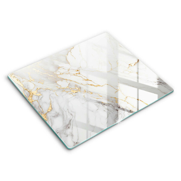 Kitchen worktop saver Light marble with gold