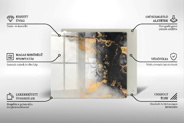 Kitchen worktop saver Abstraction with gold