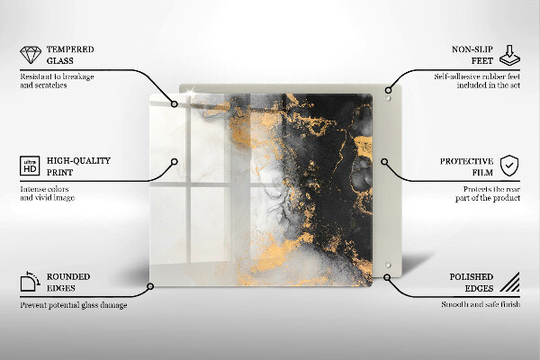 Kitchen worktop saver Abstraction with gold