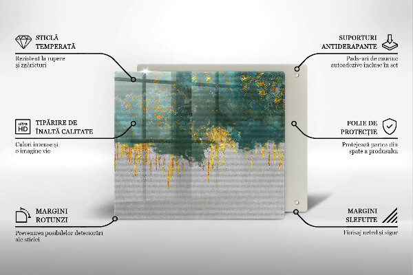 Kitchen worktop saver Abstraction with gold