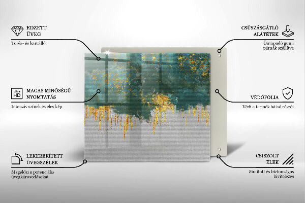 Kitchen worktop saver Abstraction with gold