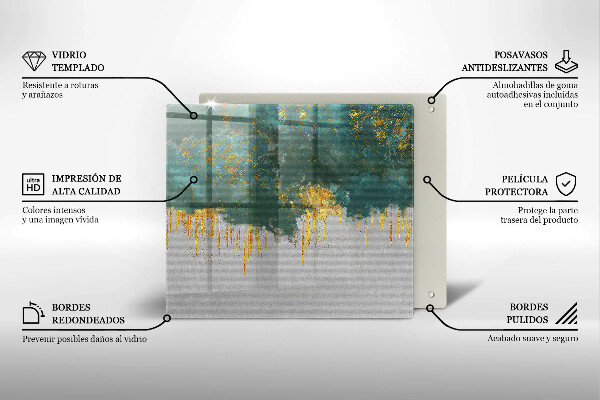 Kitchen worktop saver Abstraction with gold