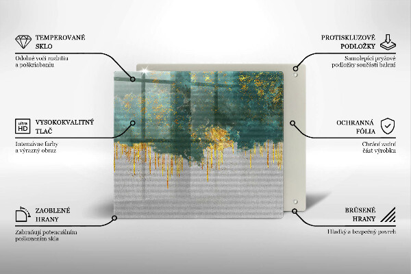 Kitchen worktop saver Abstraction with gold