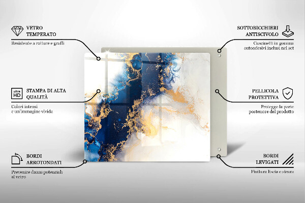 Kitchen worktop saver Abstraction with blue