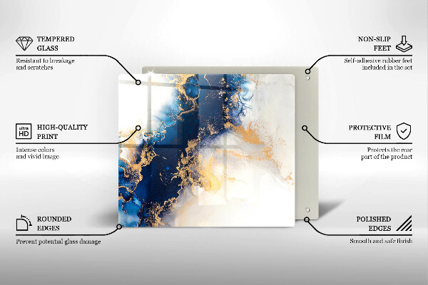 Kitchen worktop saver Abstraction with blue