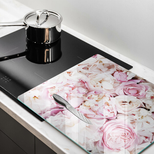 Kitchen worktop saver Peony bouquet