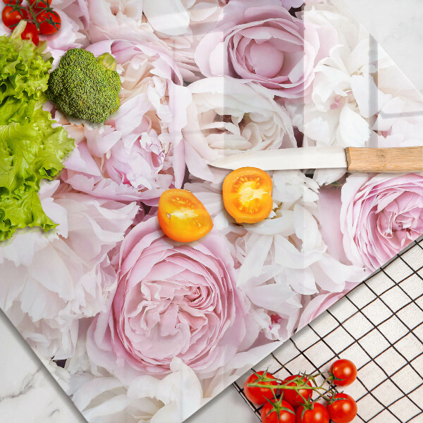 Kitchen worktop saver Peony bouquet