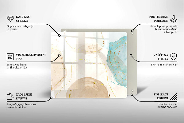 Kitchen worktop saver Bright boho shapes