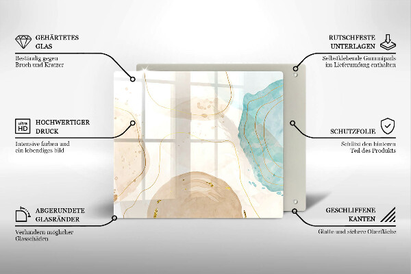 Kitchen worktop saver Bright boho shapes