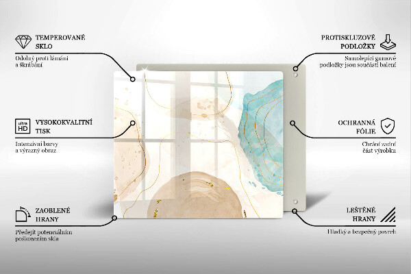 Kitchen worktop saver Bright boho shapes