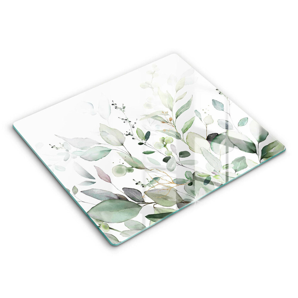 Induction hob cover Watercolor plants