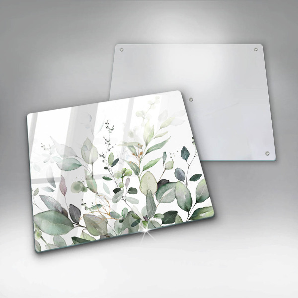 Induction hob cover Watercolor plants