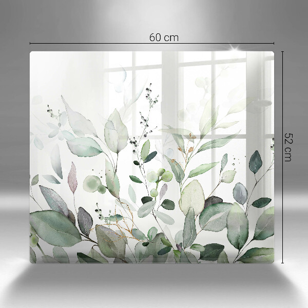 Induction hob cover Watercolor plants